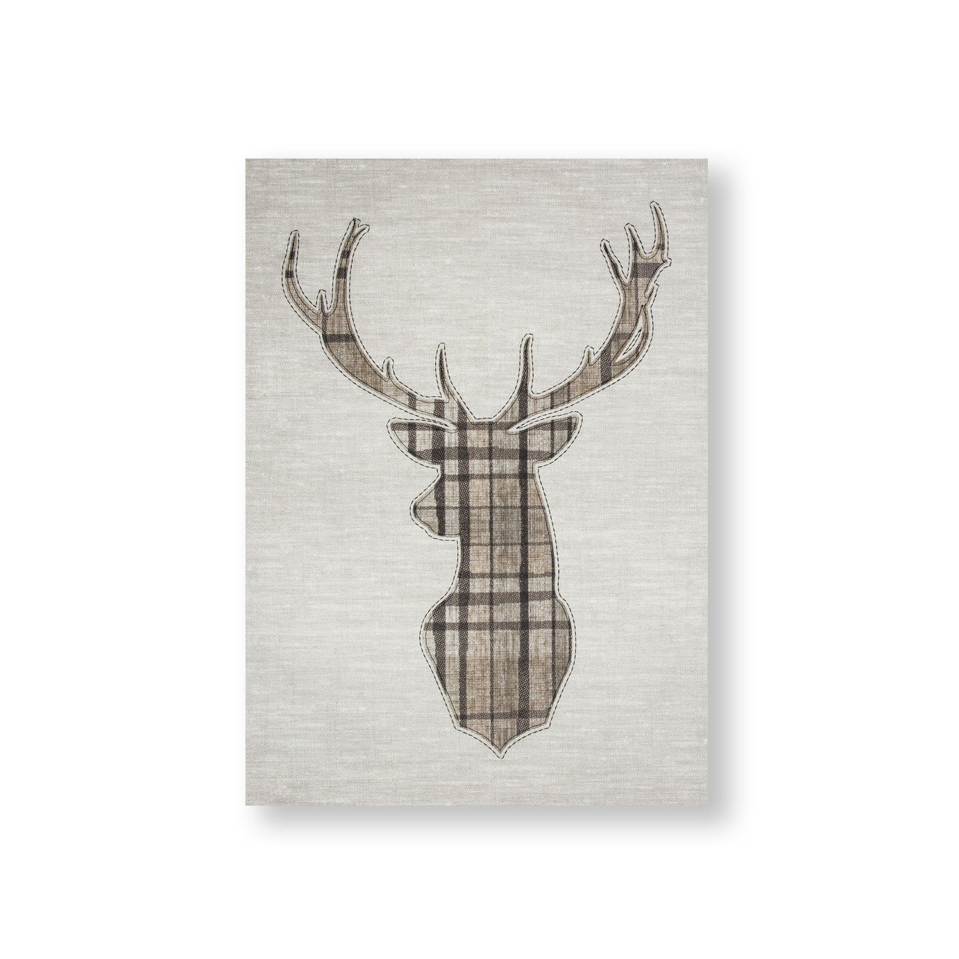 Art for the Home Tartan Stag Wall Art