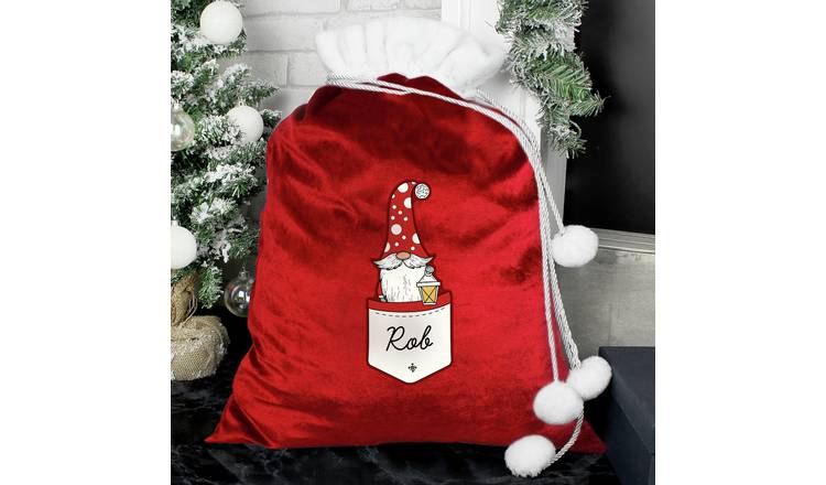 Personalised Message Gonk Male Christmas Sack