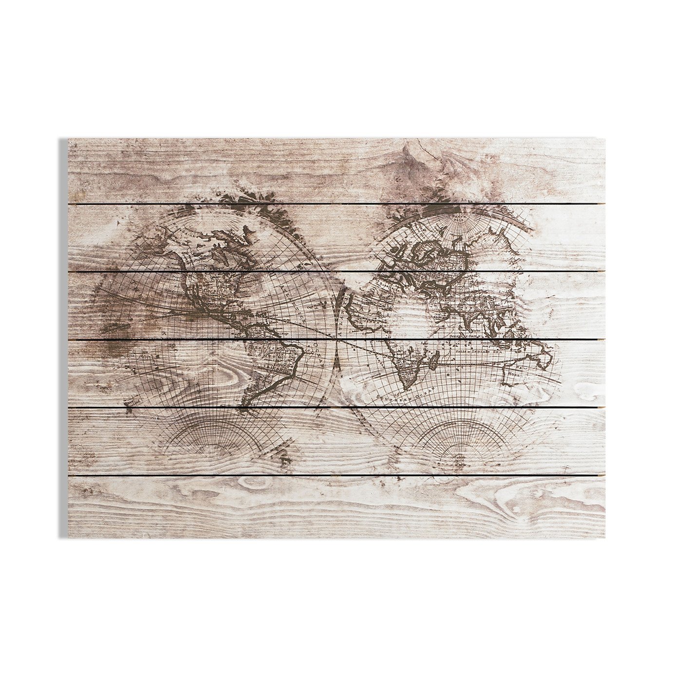Art for the Home Wood World Map Wall Art