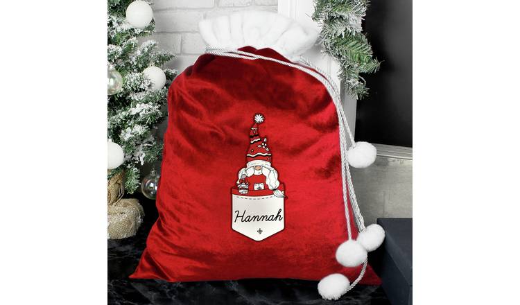 Personalised Message Gonk Female Christmas Sack