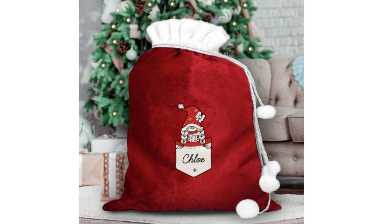 Personalised Message Gonk Girl Christmas Sack