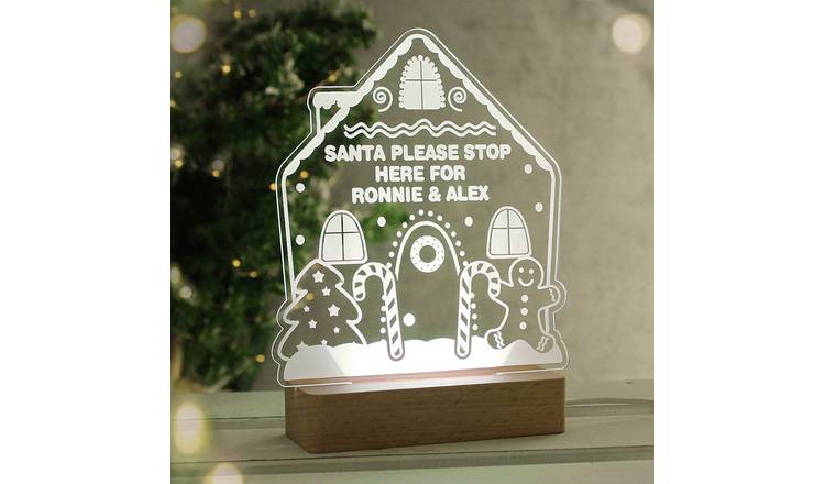 Personalised Message Gingerbread House Christmas Decoration