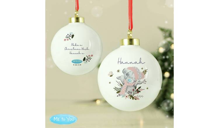 Personalised Message Me to You Cosy Winter Christmas Bauble