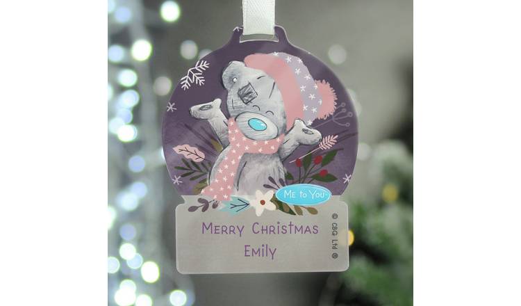 Personalised Message Me To You Cosy Winter Tree Decoration