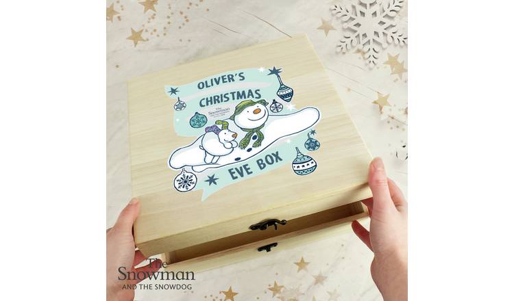 Personalised Message Snowman And Snowdog Christmas Eve Box