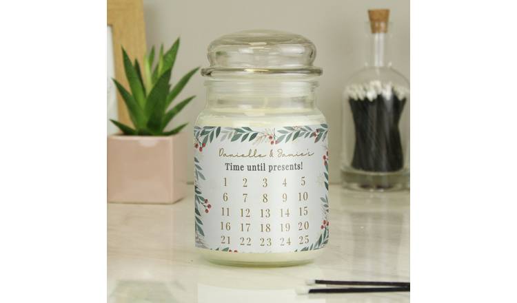 Personalised Message Countdown Candle