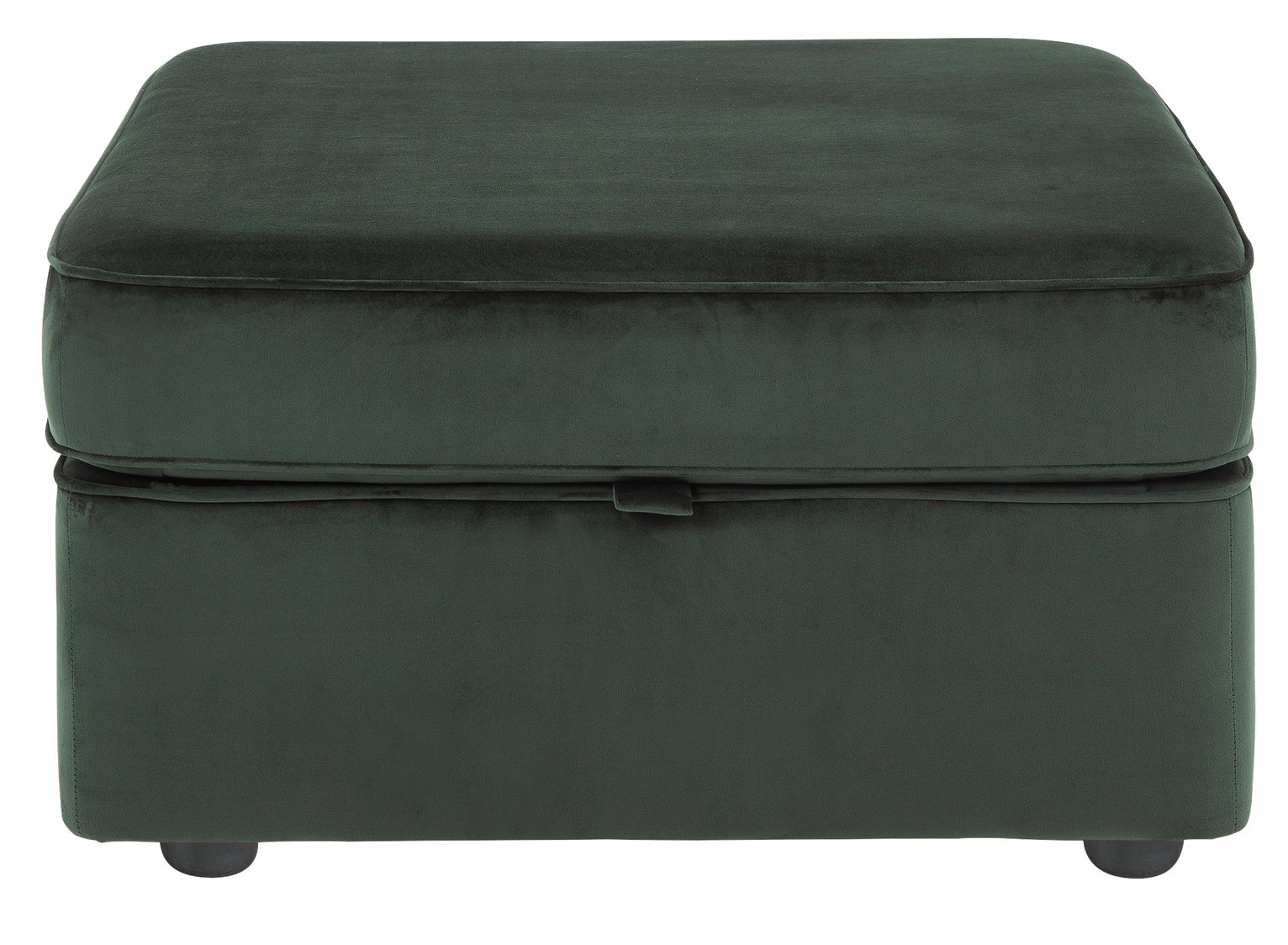 Argos Home Atticus Velvet Storage Footstool - Green