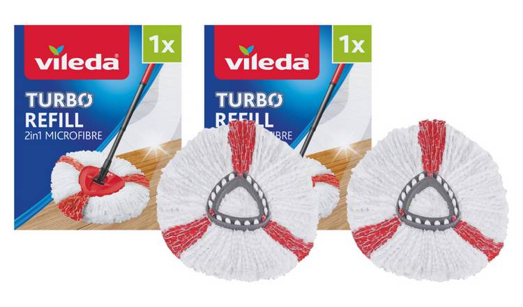 Buy Vileda 2 in 1 Microfibre Turbo Mop Head Pack of 2, Mops