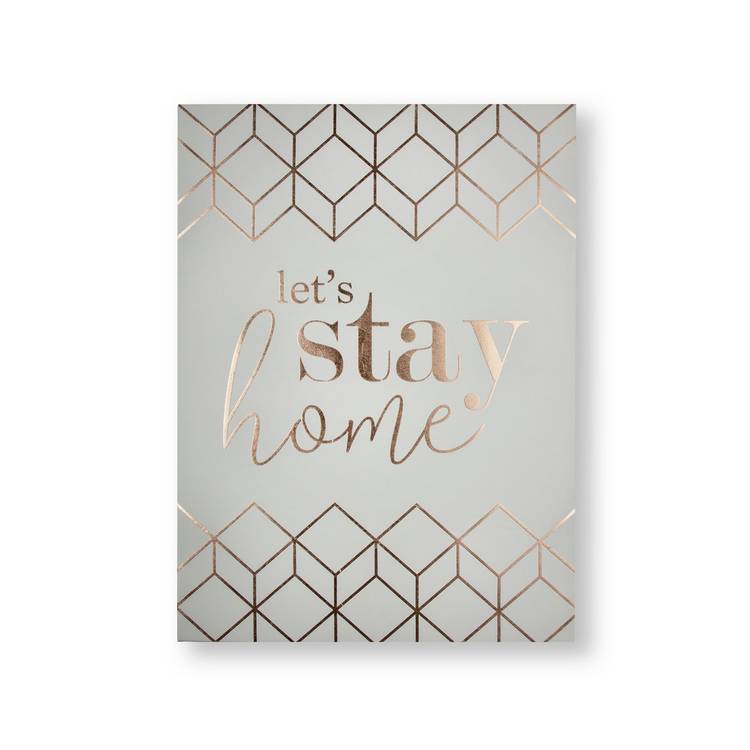 Art for the Home Let's Stay Home Canvas Wall Art - 50x70cm 0