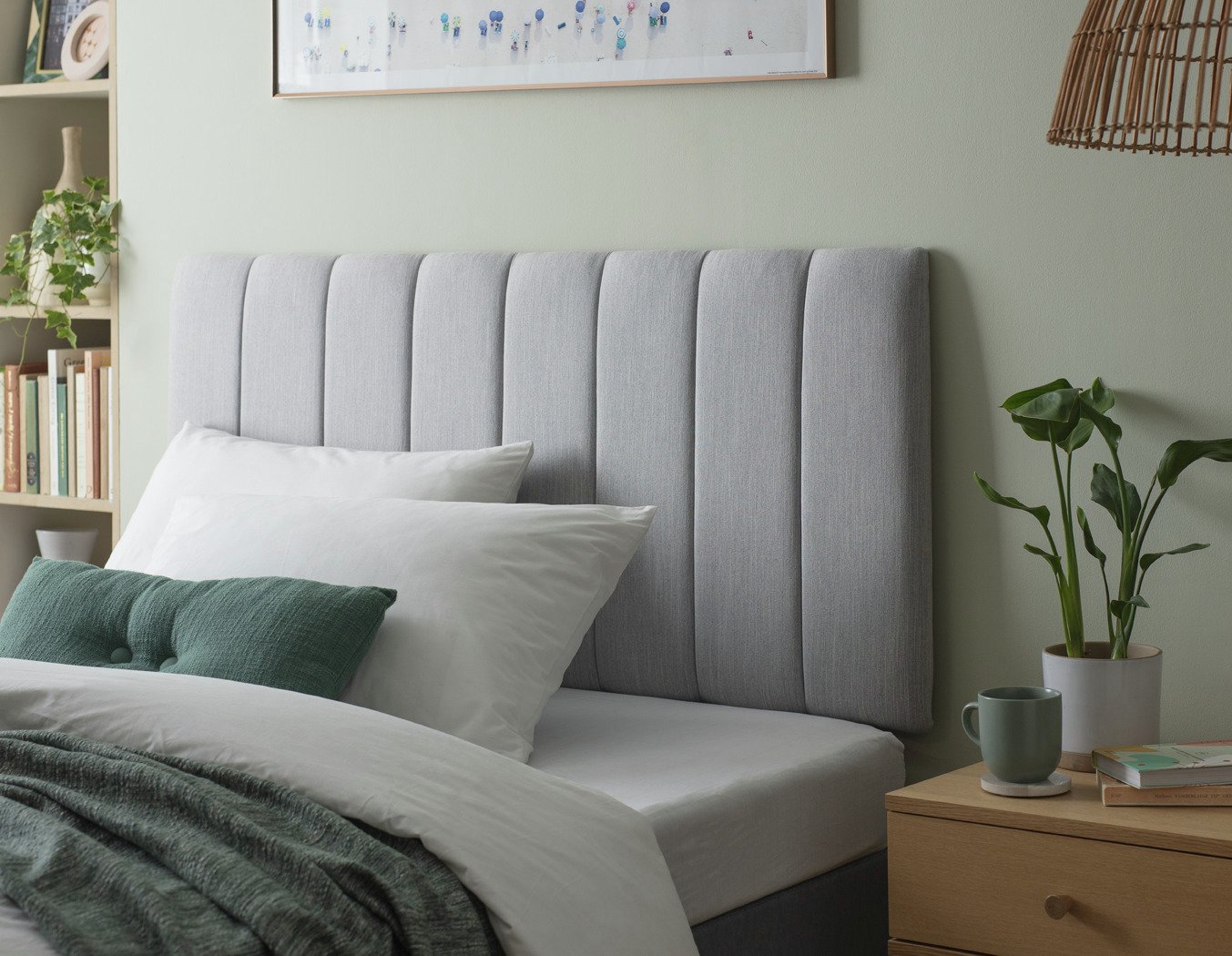 Argos Home Bircham Small Double Headboard - Light Grey