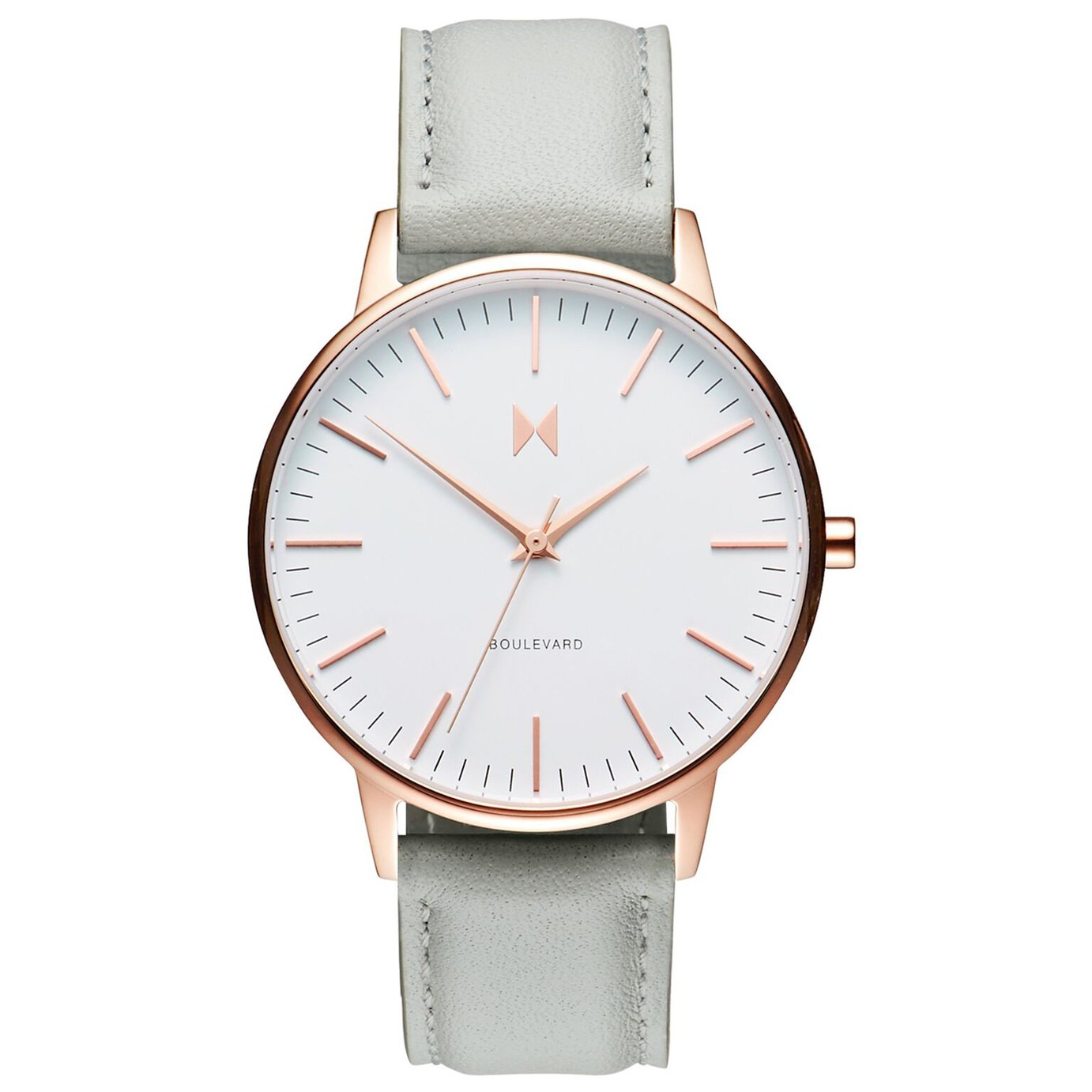 MVMT Ladies Grey Leather Strap Watch