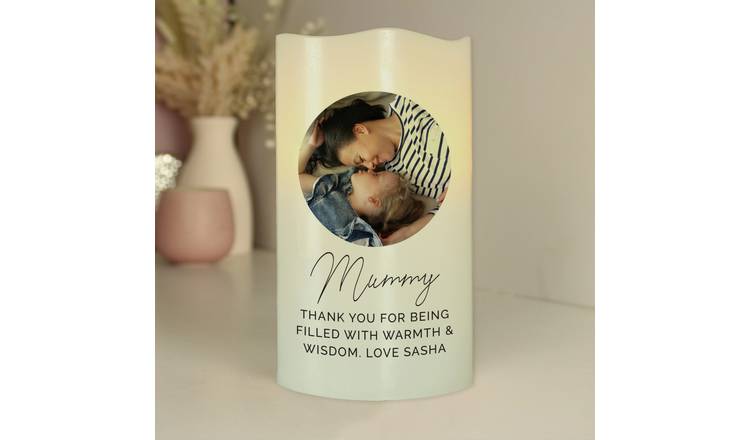 Personalised Message Photo Upload LED Candle