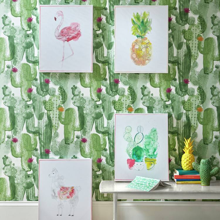 Art for the Home Cactus Craze Canvas Wall Art - 40x50cm 0