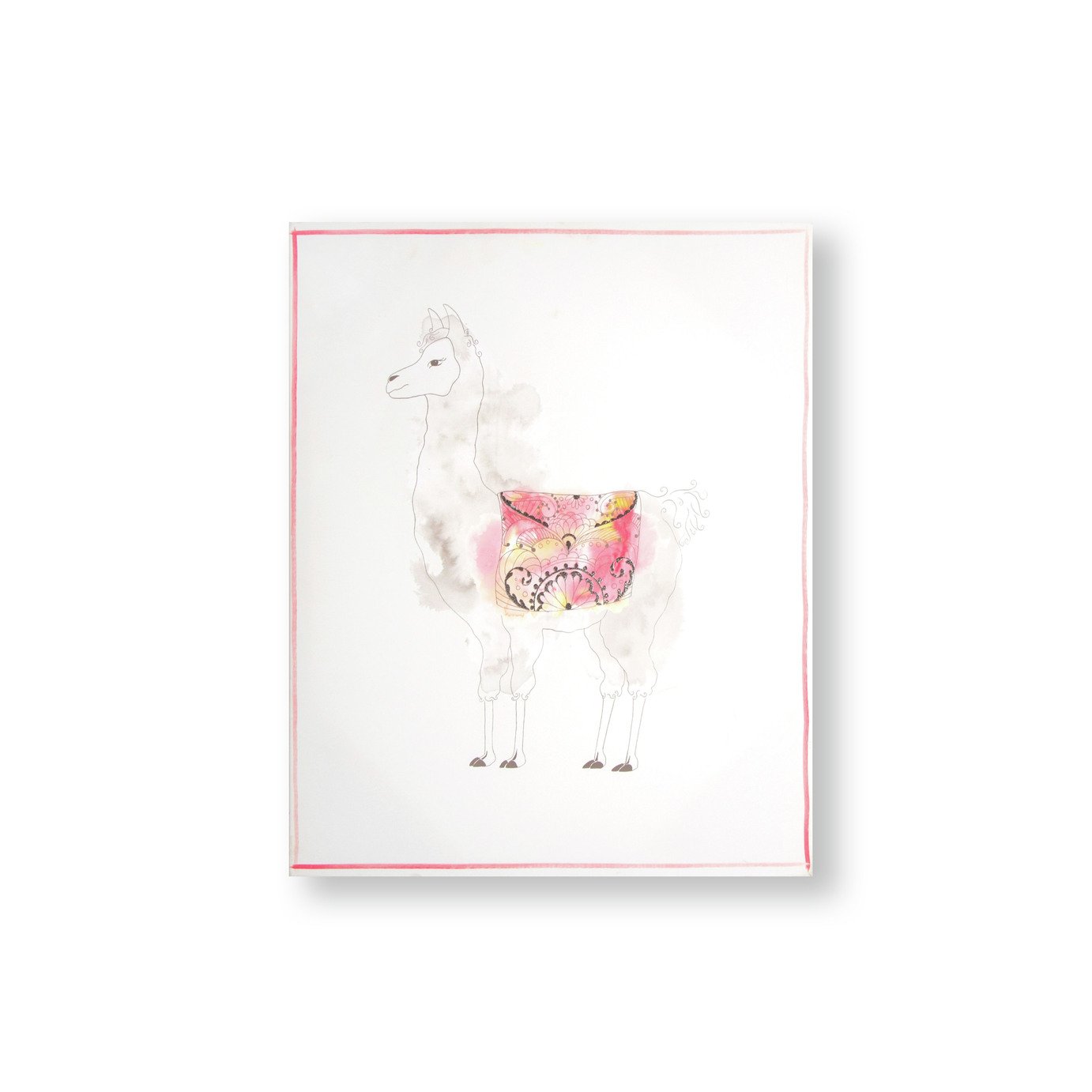 Art for the Home Lucky Llama Printed Canvas Wall Art