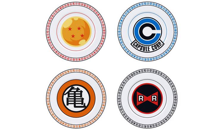 Dragon Ball Z Emblems Set Of 4 Porcelain Plates