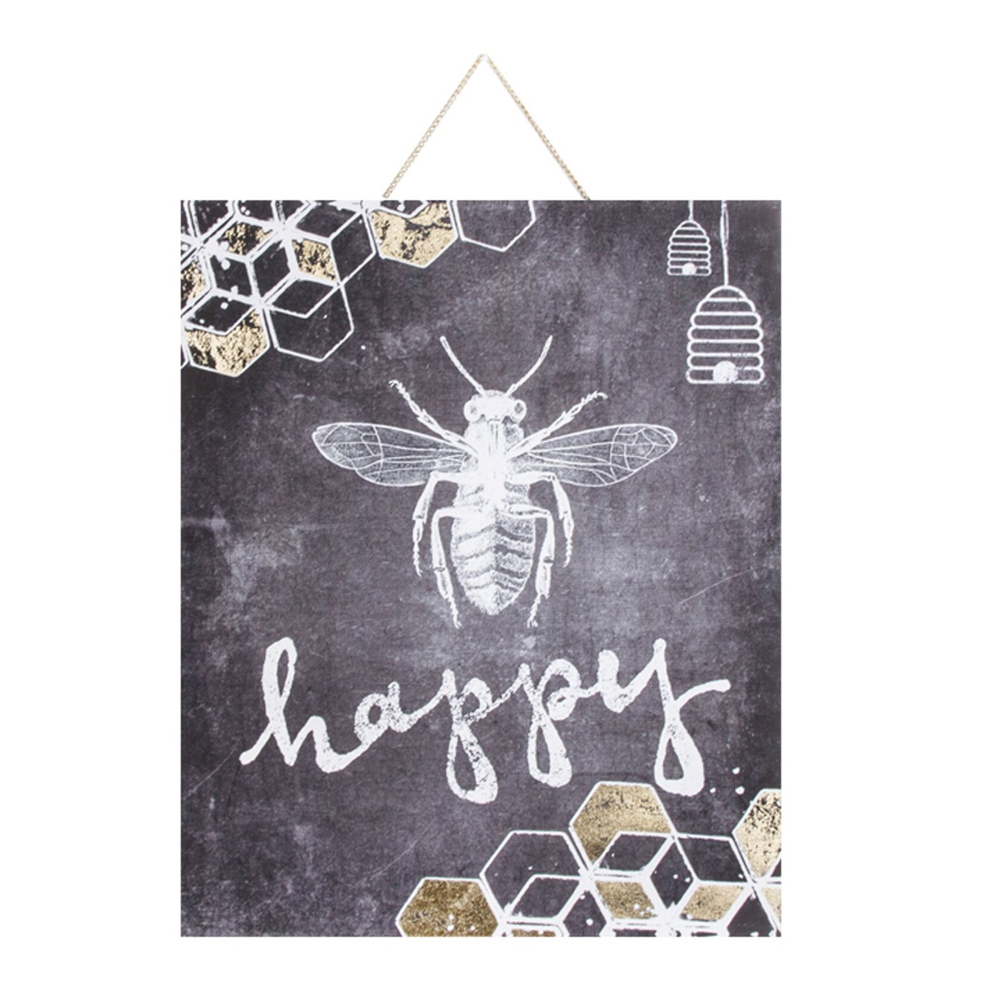Art for the Home Bee Happy Printed Canvas