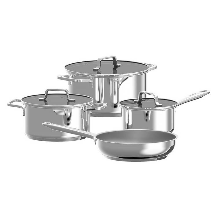 Berghoff Helix 4PC Recycled Stainless Steel Cookware Set 0