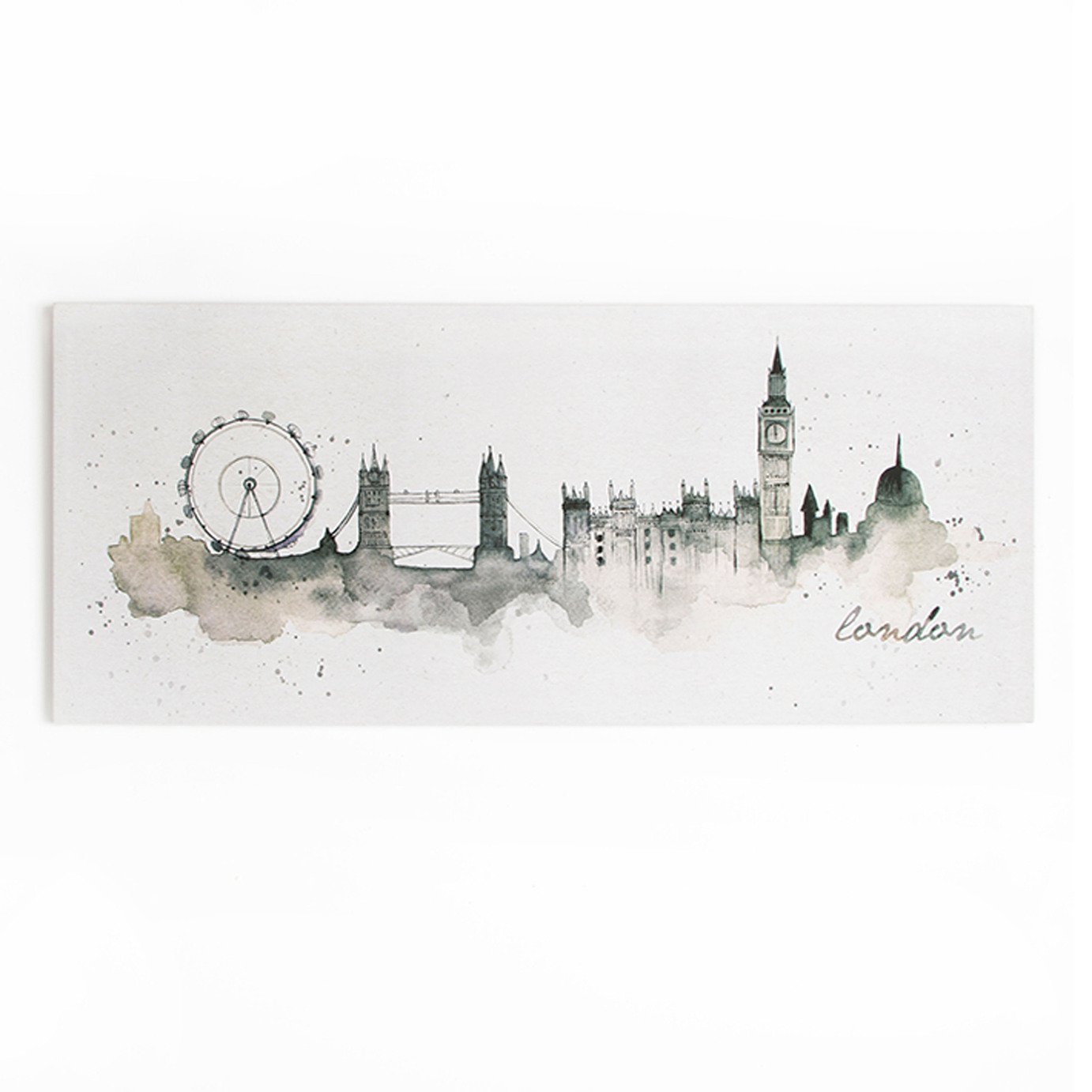 Art for the Home London Watercolour Printed Canvas