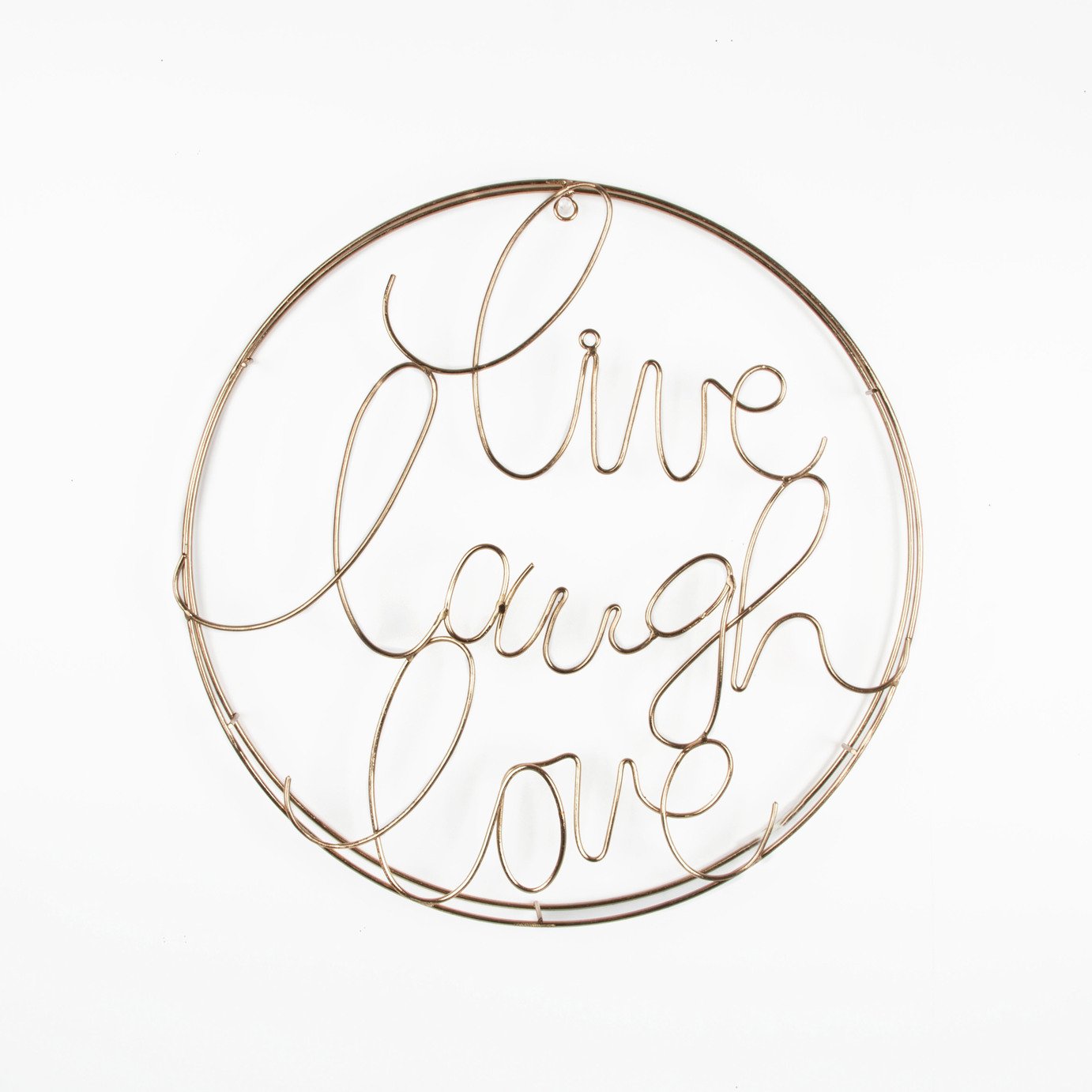 Art for the Home Live, Laugh, Love Metal Sculpture - 40x40cm