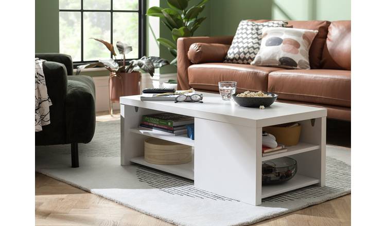 White gloss coffee on sale table argos