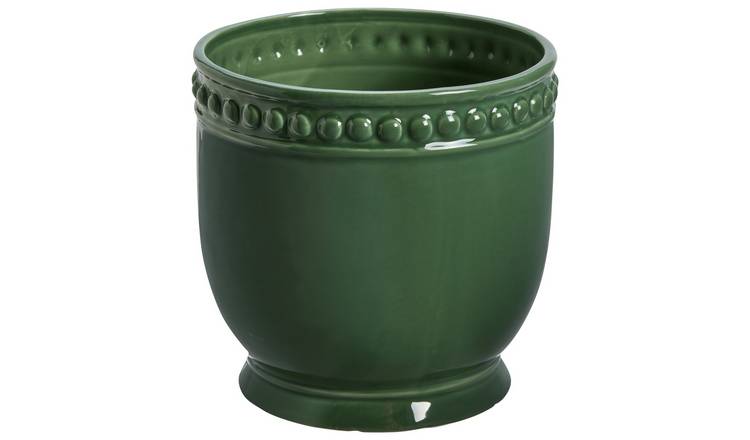 Home 20cm Bobble Scalloped Ceramic Planter