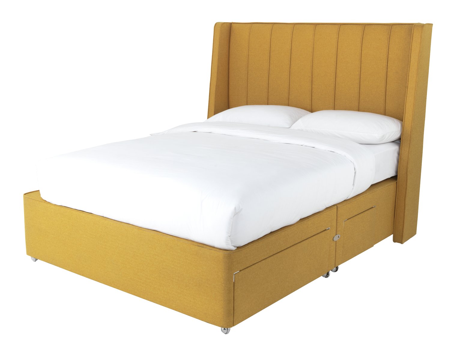 Sleepeezee Hybrid 2000 2 2 Conti Drw Kingsize Divan -Mustard