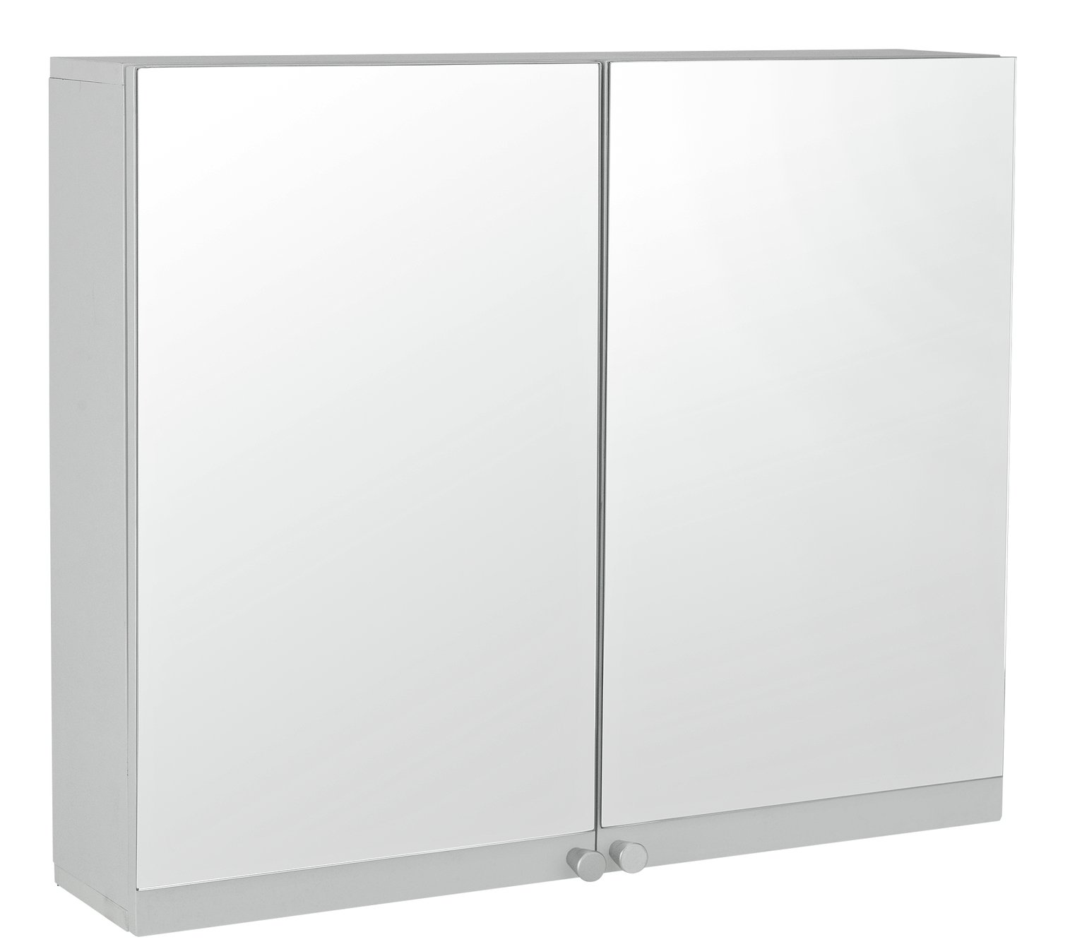 Argos Home Prime 2 Door Mirrored Cabinet - White