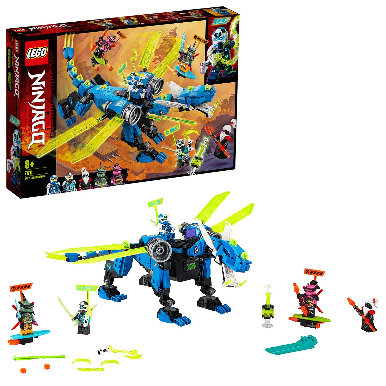 LEGO Ninjago Jay's Cyber Dragon Mech Action Figure Review