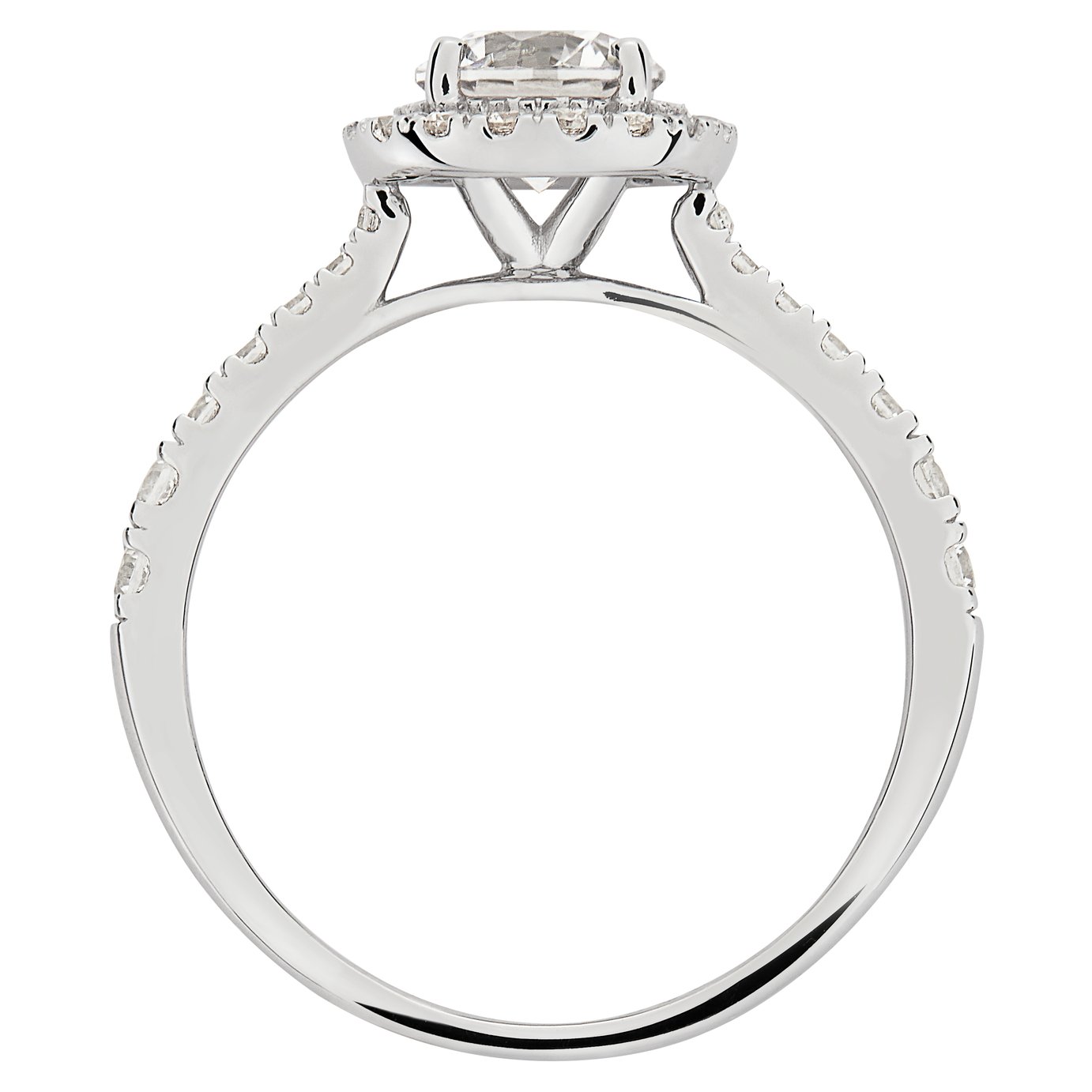 Revere 9ct White Gold Round Cut Cubic Zirconia Halo Ring Review