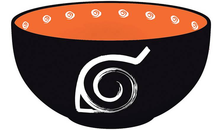 Naruto Konoha Ceramic Bowl - Black