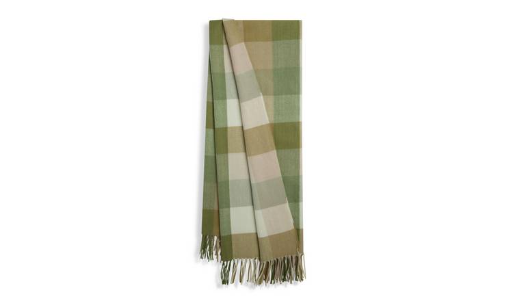 Buy Habitat Woven Brushed Check Throw - 125x150cm | Blankets and throws ...