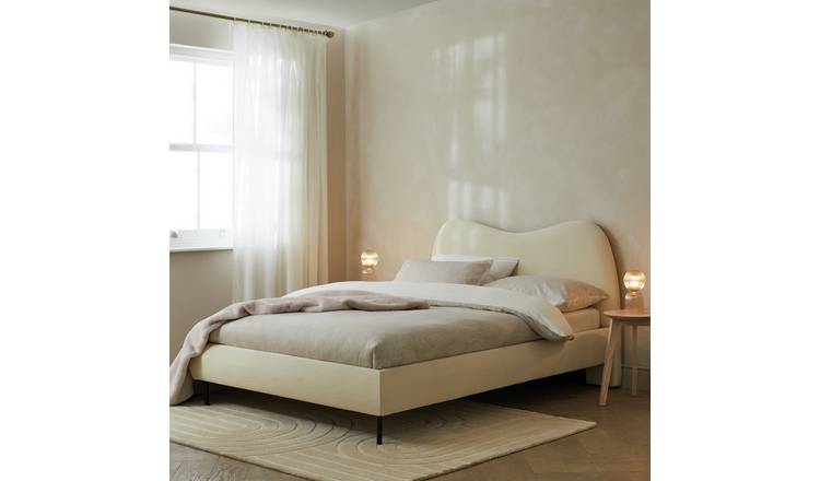 Habitat Orton Double Fabric Bed Frame - Natural