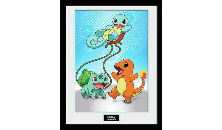 Pokémon Kanto Starters Framed Print - 45x34cm