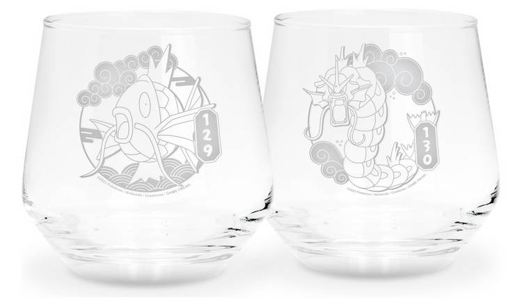 Pokémon Magikarp And Gyarados 2 Glass Set