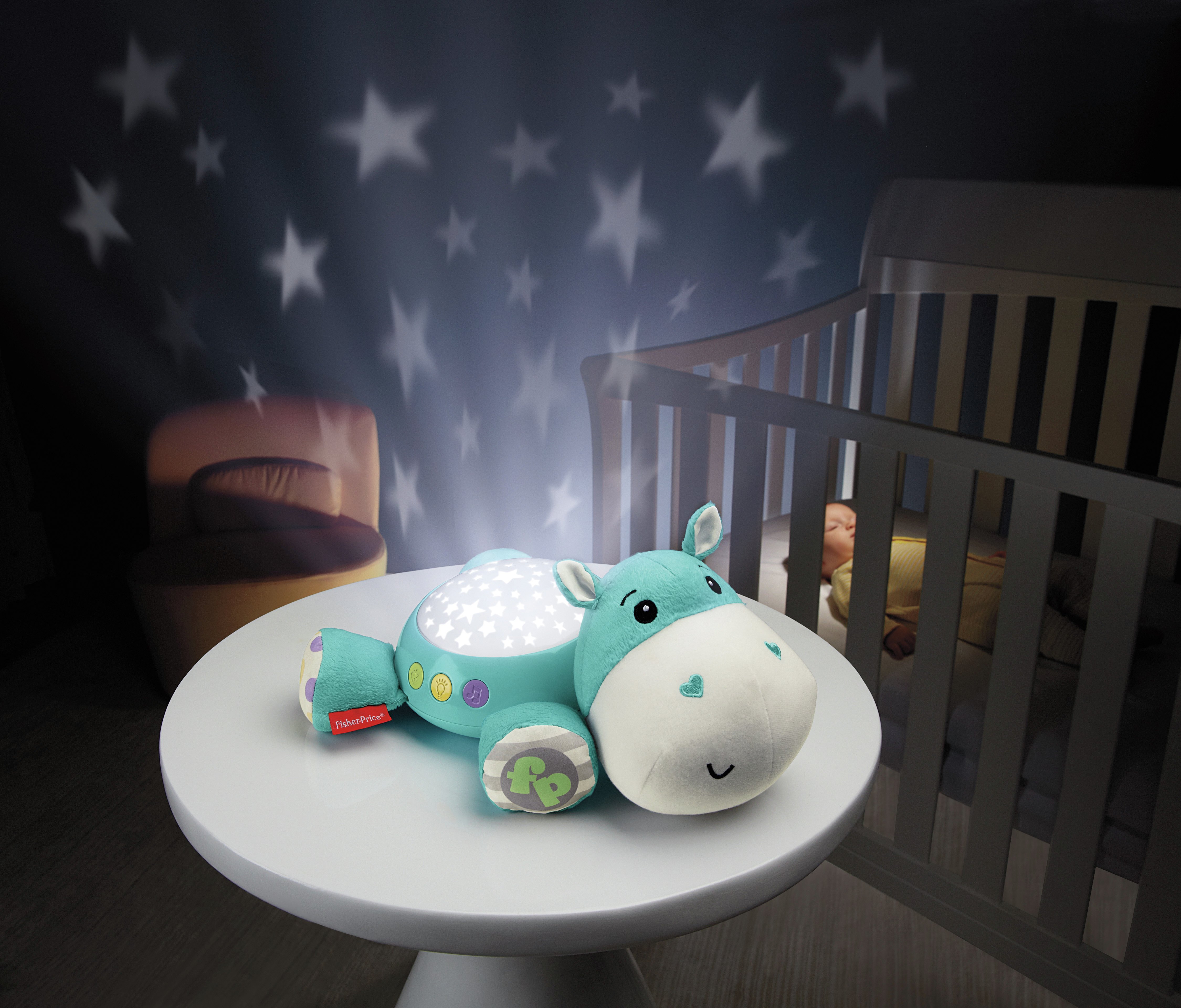 Fisher-Price HIPPO Cuddle Projection Soother - Blue