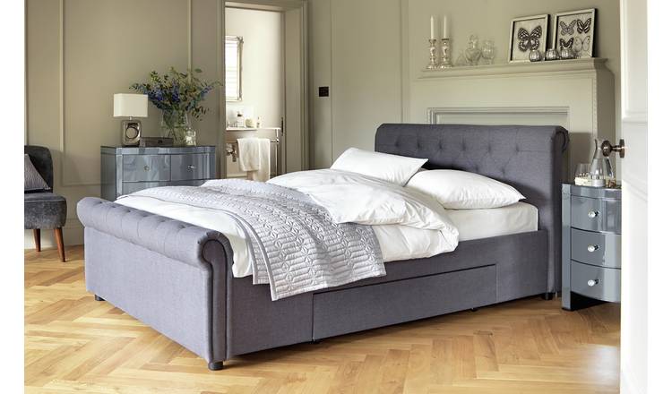 Grey ottoman bed deals argos