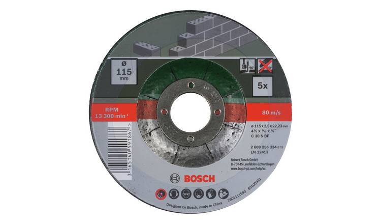 Bosch 5 Piece 115mm Stone Cutting Discs