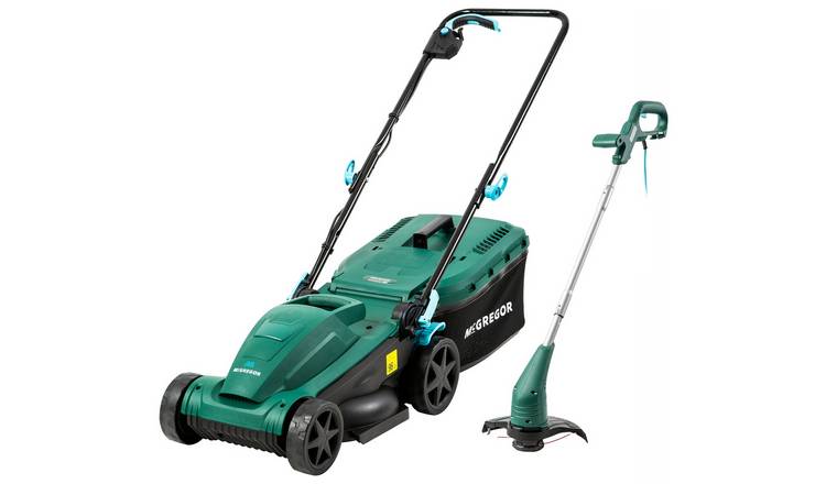 Buy McGregor Corded 34cm Rotary Lawnmower and 25cm Grass Trimmer, Grass  trimmers