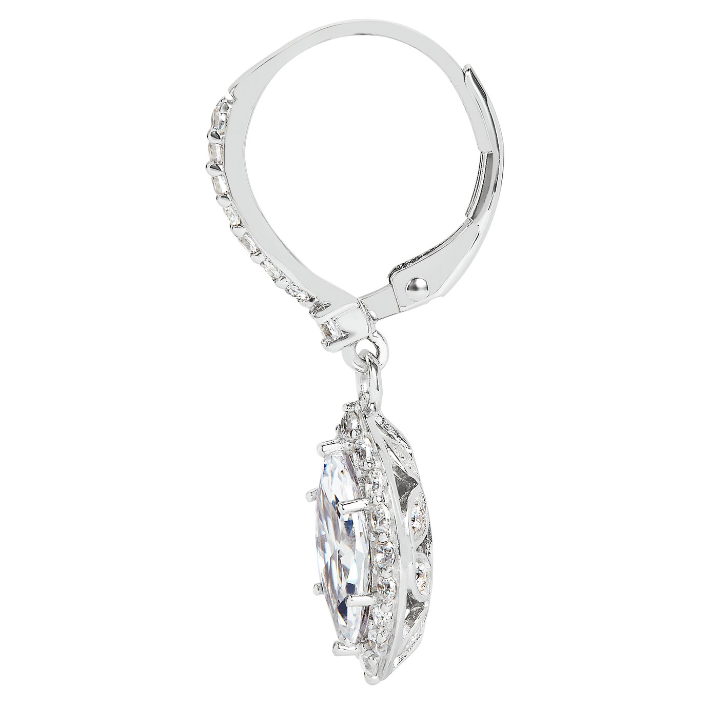 Revere Sterling Silver Cubic Zirconia Marquise Halo Earrings Review