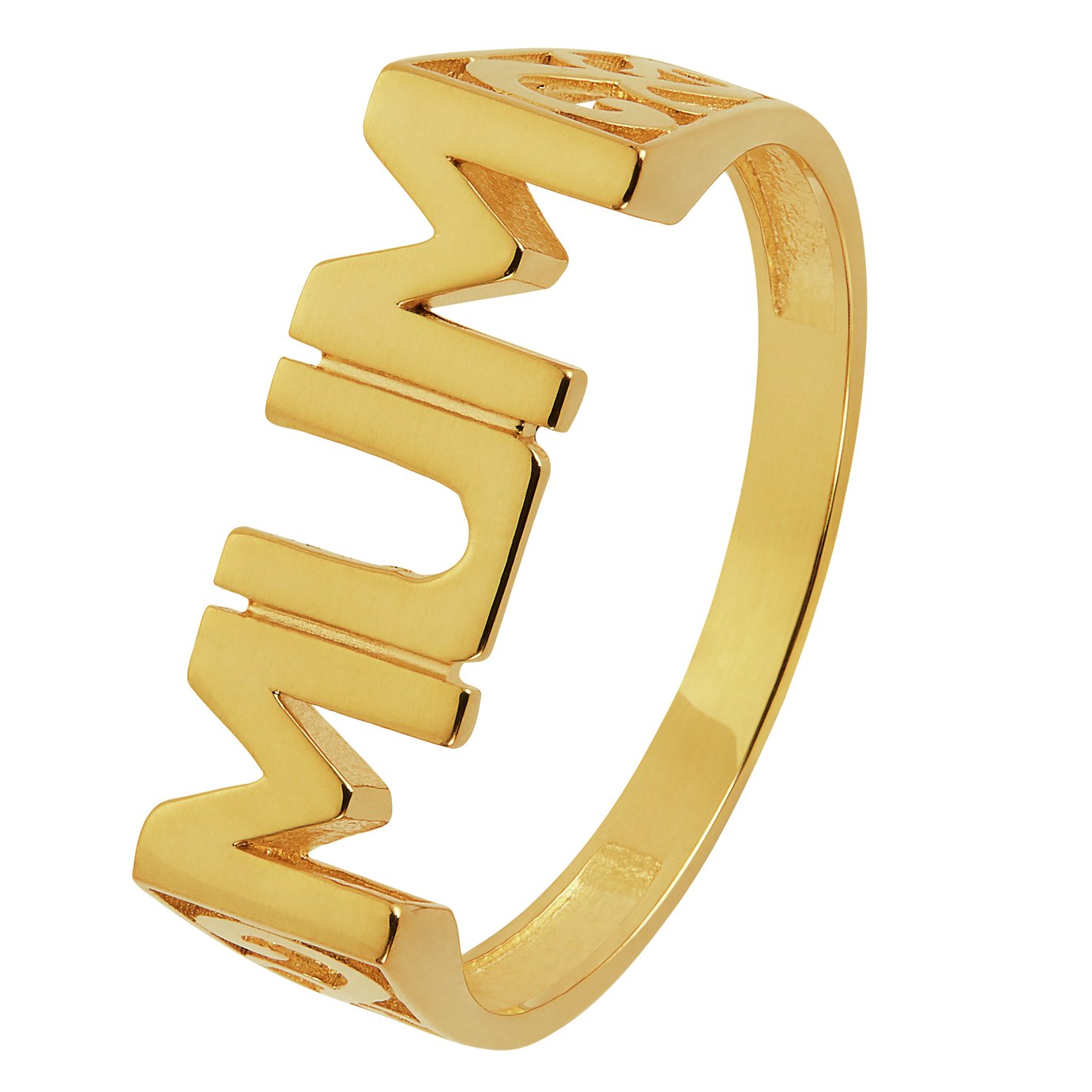 Moon & Back 9ct Gold Plated Stainless Steel Mum Ring Review