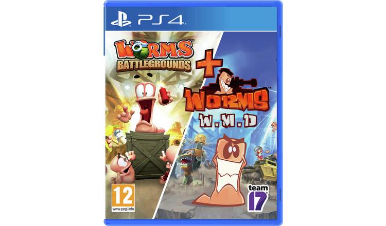 Worms Battlegrounds & Worms W.M.D. PS4 Game Double Pack
