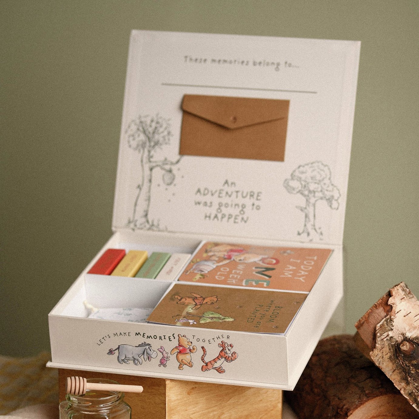 Scatola Dei Ricordi Winnie The Pooh – Christopher Robin, 4 Cassetti, Con Illustrazione Di Pooh E Pimpi