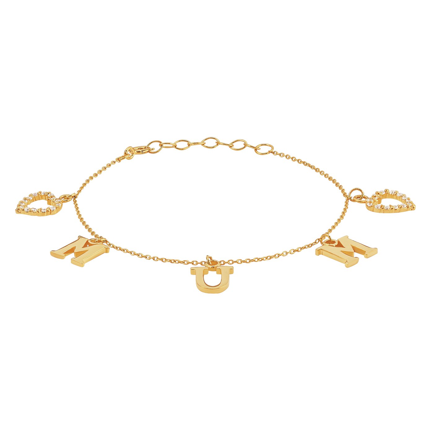 Moon & Back 9ct Gold Plated Mum Heart Charm Bracelet Review