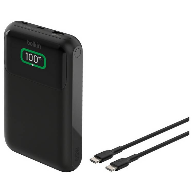 Belkin 20,000mAh 65W Laptop Charger Power Bank USB-C - Black 0