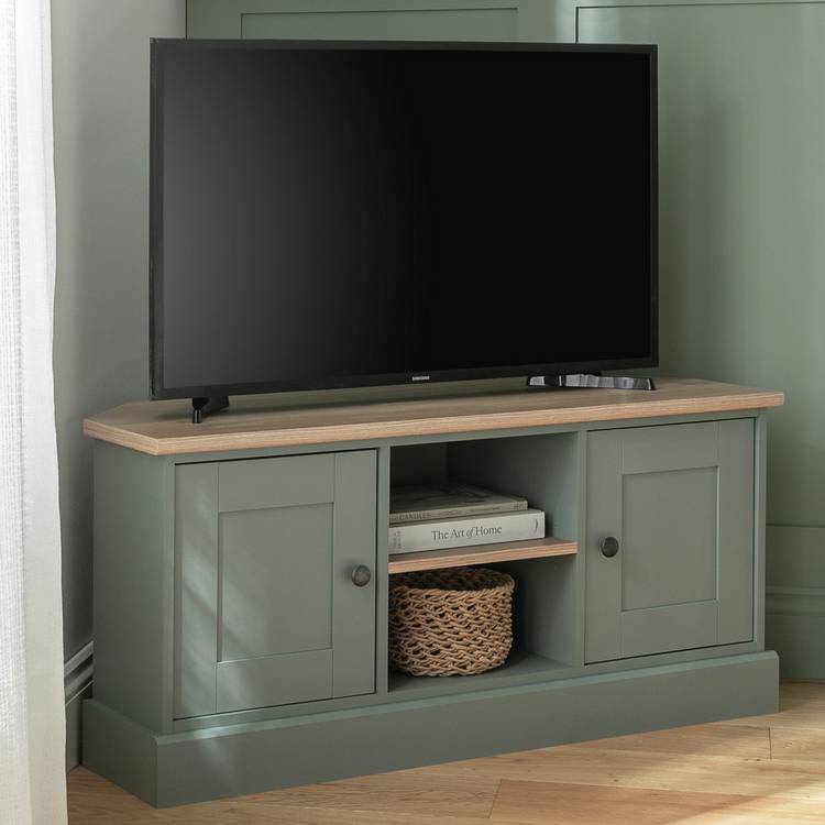 Argos Home Winchester 2 Door Corner TV Unit - Green 0