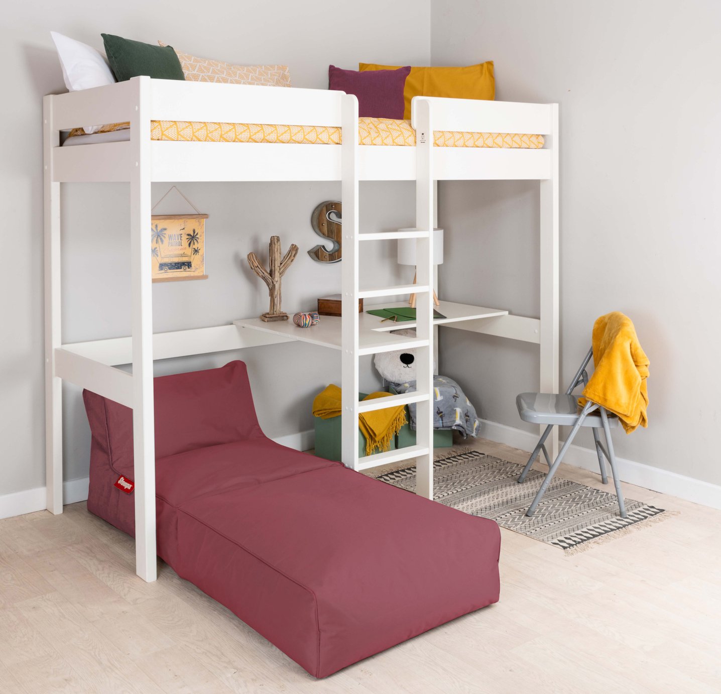 Stompa High Sleeper Bed, Desk and Pink Chairbed Review