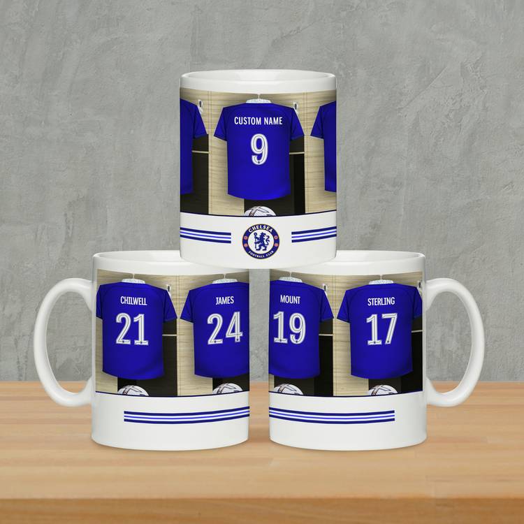 Personalised Message Chelsea FC Dressing Room Mug 0
