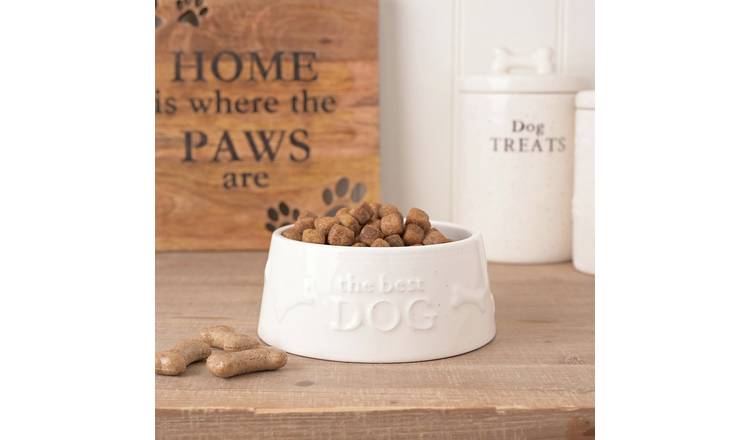 Buy Best of Breed Paw Prints The Best Dog Small Dog Bowl Dog bowls and feeders Argos