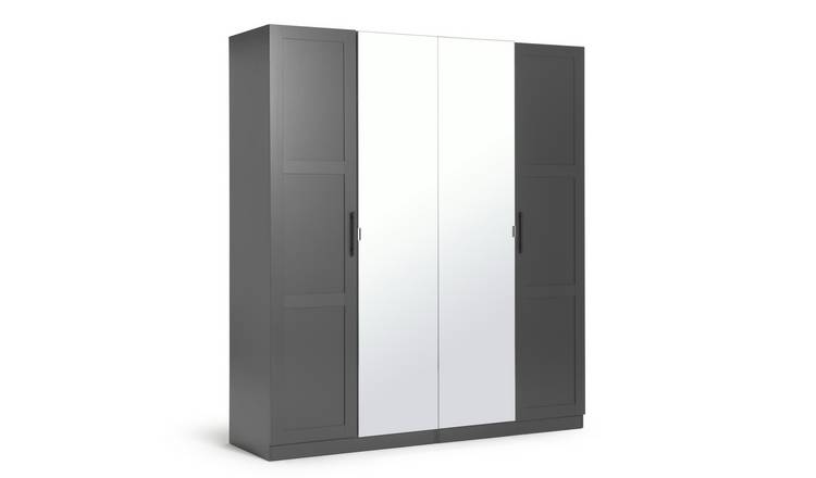 Argos black online wardrobe with mirror