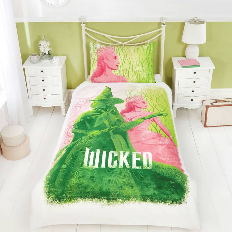 Wicked Pink and Green Kids Bedding Set - Single 0